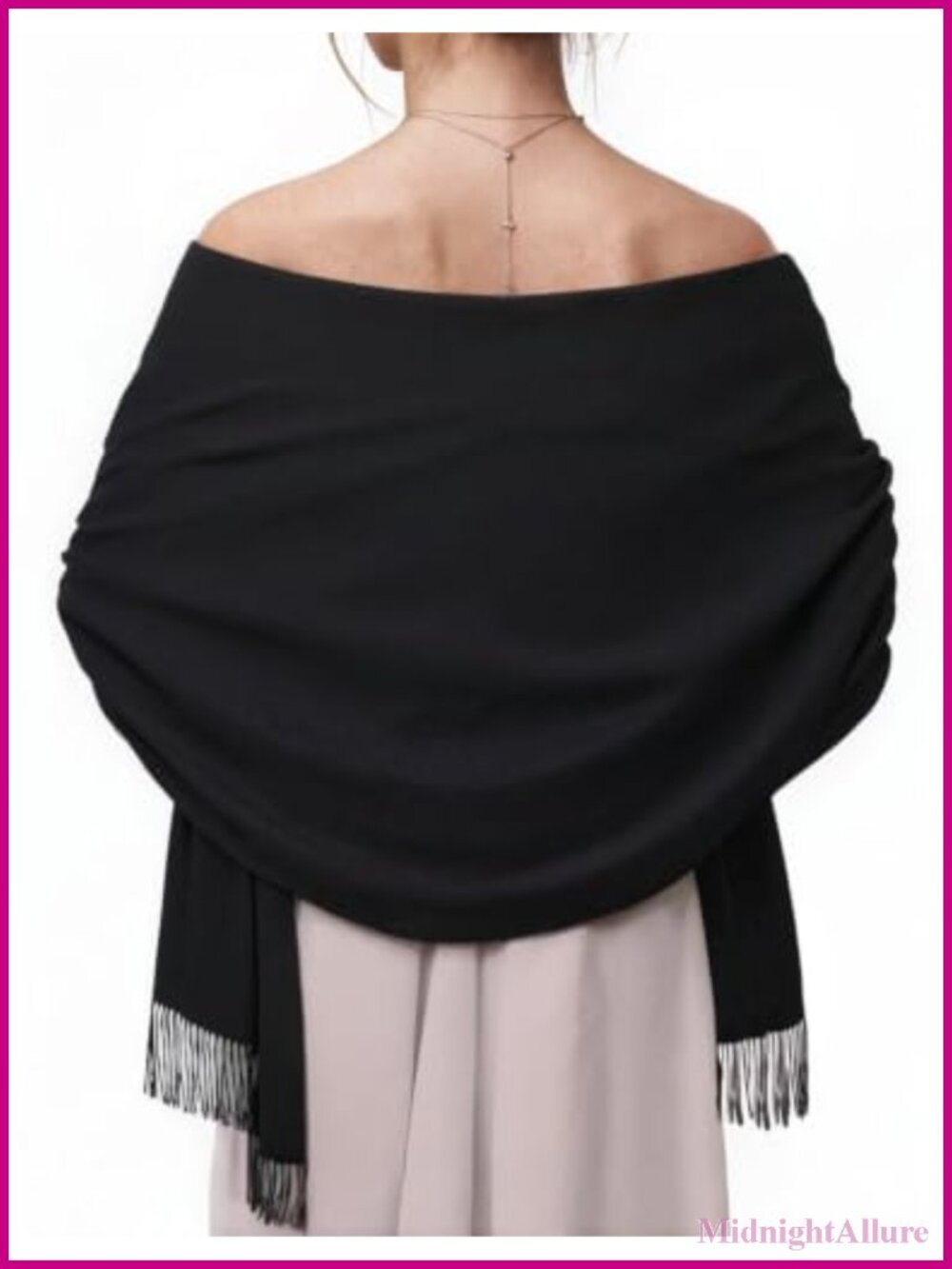 Pashmina Shawl Wrap Viscose Polyester Blend Large 78x28 Evening Wedding